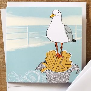 Card Seagull on chips