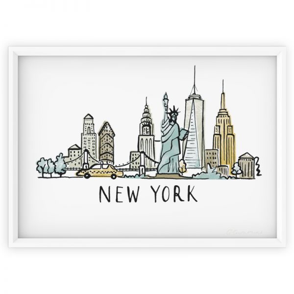 New York skyline print