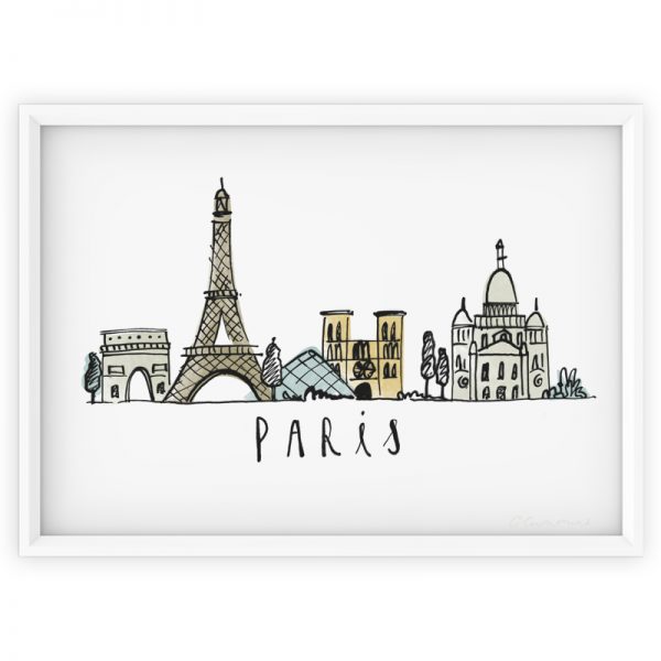 Paris Skyline print