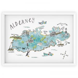 Illustrated Map of Alderney