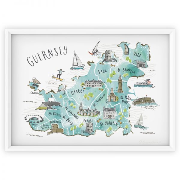 Guernsey Illustrated Map